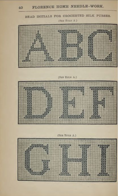 Bead letter initials