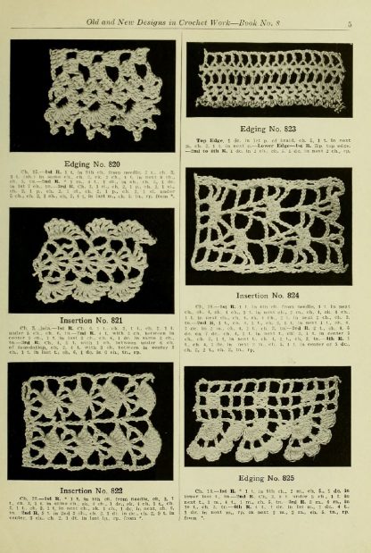 Old Pattern Designs in Crochet Work Book Sample