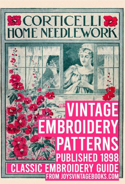 Vintage Embroidery Patterns Corticelli Home Needlework Book Cover
