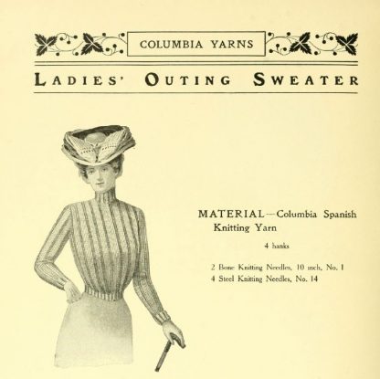 Vintage Knitting and Crochet Patterns The Columbia Book of The Use of Yarns Book Sample