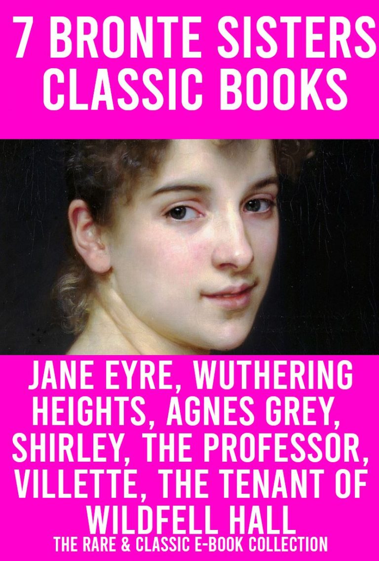 7 Bronte Sisters Books Novels Collection Jane Eyre Wuthering Heights Agnes Grey Shirley The