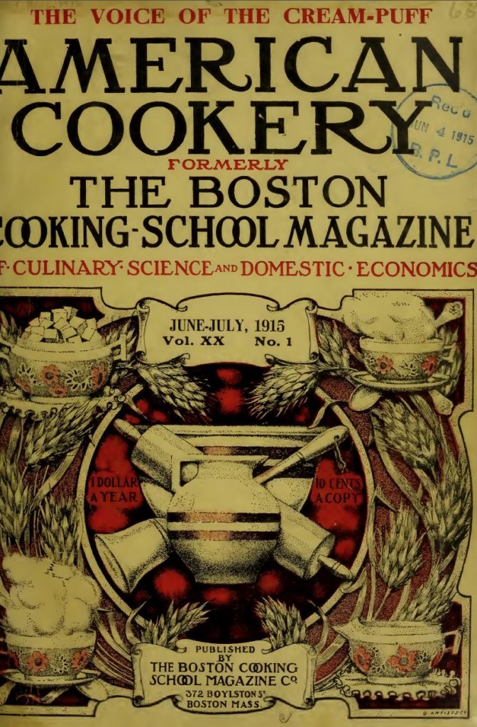 American Cookery Published 1920