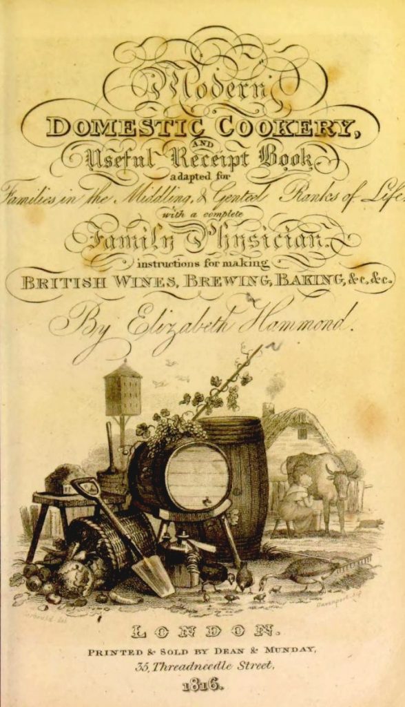 Modern Domestic Cookery By Hammond, Elizabeth Published 1815